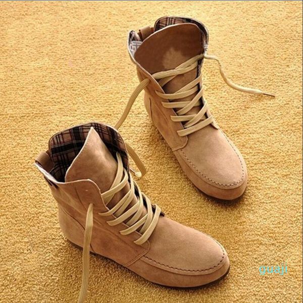 shoes woman ankle boots nubuck leather women's boots round toe lace up with/without fur boots, Black
shoes woman ankle boots nubuck leather women's boots round toe lace up with/without fur boots, Black