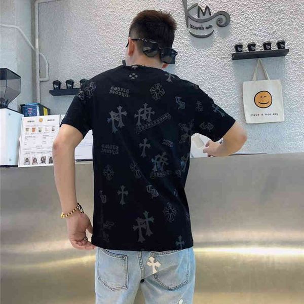 Chao brand crosin short sleeve back full of Sanskrit cross summer men' and women' loose round neck half sleeve T-shirt 9DDH, White
Chao brand crosin short sleeve back full of Sanskrit cross summer men' and women' loose round neck half sleeve T-shirt 9DDH, White
