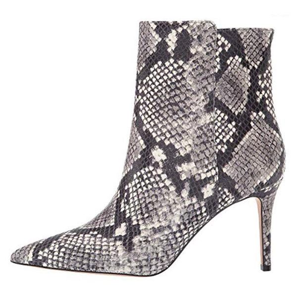 boots lucky2021 large size women's gray serpentine side zipper pointed thin high heel ankle1, Black
boots lucky2021 large size women's gray serpentine side zipper pointed thin high heel ankle1, Black