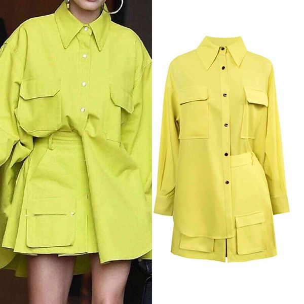 two piece dress european and american celebrities yellow loose shoulder sleeve shirt + high waist skirt 7c2r, White
two piece dress european and american celebrities yellow loose shoulder sleeve shirt + high waist skirt 7c2r, White