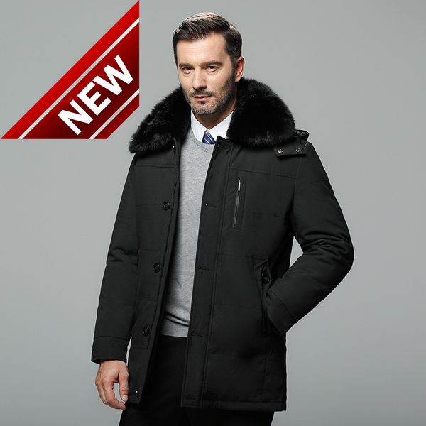 down coats mens winter thichen jacket liner detachable fashion fur collar men parkas thick, Black
down coats mens winter thichen jacket liner detachable fashion fur collar men parkas thick, Black