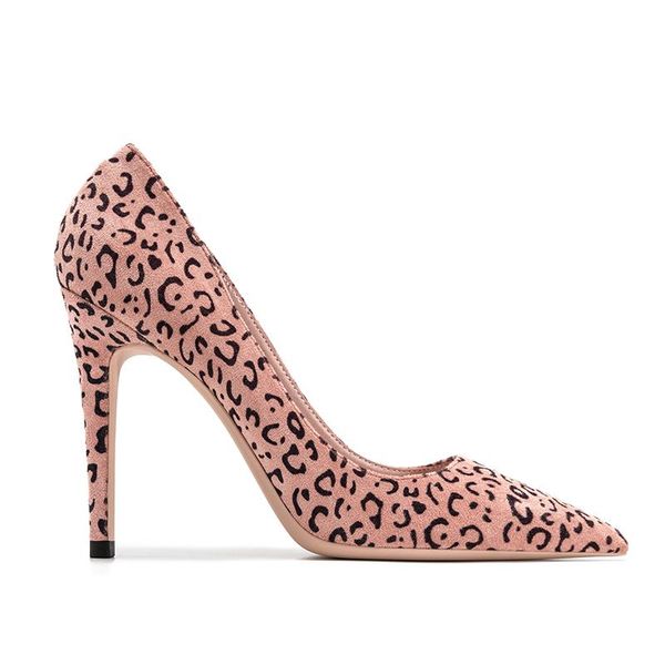dress shoes spring leopard print pointed toe suede all-match stiletto single large size small daily work women's, Black
dress shoes spring leopard print pointed toe suede all-match stiletto single large size small daily work women's, Black