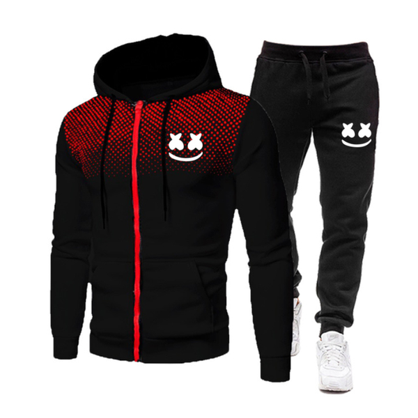 men's hoodies & sweatshirts 2021 printed zipper hoodie + pants two-piece fashion sweatshirt sweatpants suit jacket fall/winter, Black
men's hoodies & sweatshirts 2021 printed zipper hoodie + pants two-piece fashion sweatshirt sweatpants suit jacket fall/winter, Black