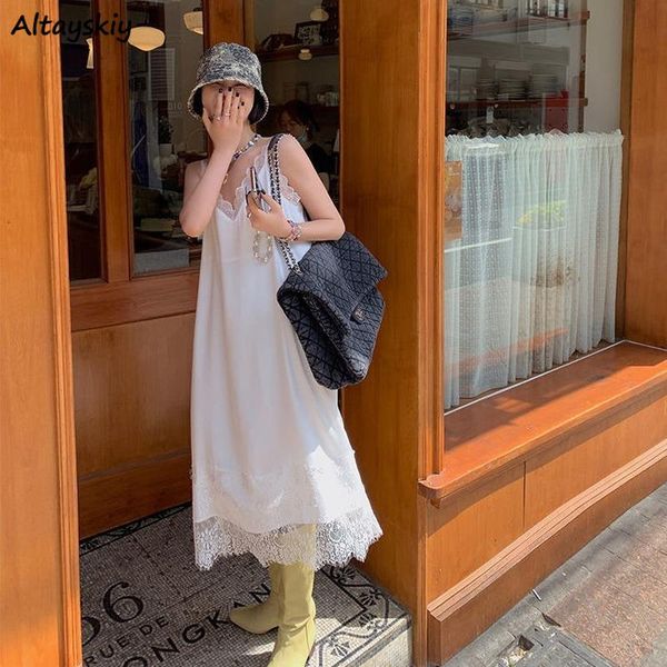 casual dresses women lace a-line daily girls streetwear spaghetti strap summer solid sleeveless tender ladies elegant ins, Black;gray
casual dresses women lace a-line daily girls streetwear spaghetti strap summer solid sleeveless tender ladies elegant ins, Black;gray