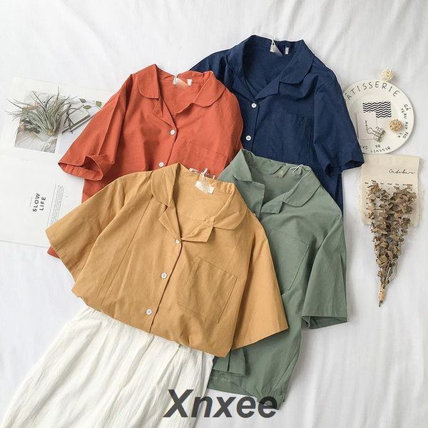 women's blouses & shirts women short sleeve solid color casual ladies and cotton linen womens xnxee, White
women's blouses & shirts women short sleeve solid color casual ladies and cotton linen womens xnxee, White