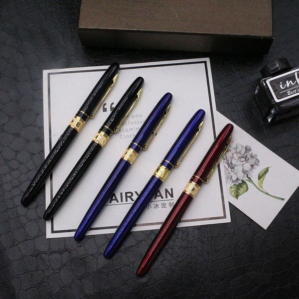 yongsheng titanium pen business writing signature student word stationery gold gift box metal fountain pens