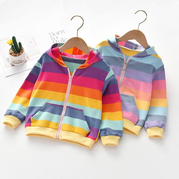 jackets girls autumn coat kids baby korean version of the rainbow striped zipper cardigan fall clothes for jacket, Blue;gray
jackets girls autumn coat kids baby korean version of the rainbow striped zipper cardigan fall clothes for jacket, Blue;gray