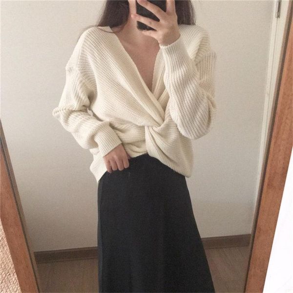 autumn knitted loose sweet women soft warm casual fashion short sweaters girls reversible v-neck cross pullovers women's, White;black
autumn knitted loose sweet women soft warm casual fashion short sweaters girls reversible v-neck cross pullovers women's, White;black