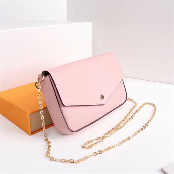 quality luxury design women three-piece chain wallet girl shoulder bag ladies clutch bag with box
quality luxury design women three-piece chain wallet girl shoulder bag ladies clutch bag with box