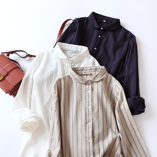 spring striped sleep shirt retro simple and comfortable long sleeve pajamas for women wear sleeping clothes women's sleepwear, Black;red
spring striped sleep shirt retro simple and comfortable long sleeve pajamas for women wear sleeping clothes women's sleepwear, Black;red