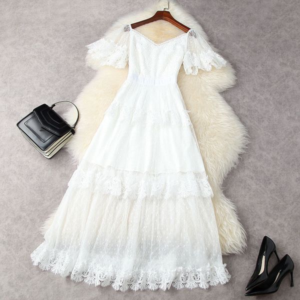 2021 summer short sleeve v neck black / ivory floral lace panelled tulle mid-calf dress elegant casual dresses 21a062048, Black;gray
2021 summer short sleeve v neck black / ivory floral lace panelled tulle mid-calf dress elegant casual dresses 21a062048, Black;gray