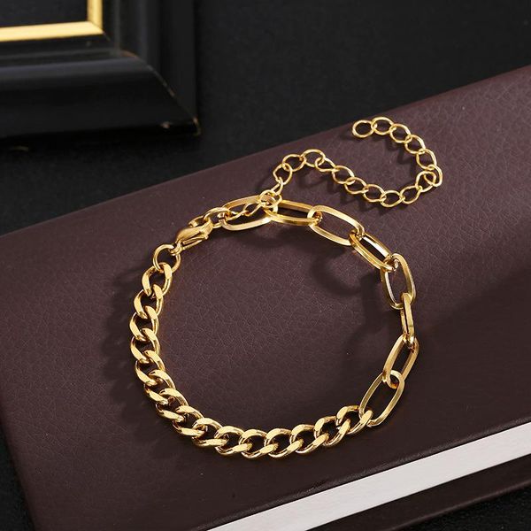 link, chain vintage irregual stainless steel women bracelets gold circle geometric adjustable bangles charm famale anniversary party gift, Black
link, chain vintage irregual stainless steel women bracelets gold circle geometric adjustable bangles charm famale anniversary party gift, Black