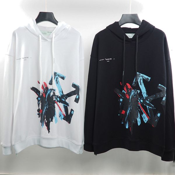 off style white graffiti arrstyle print hoodie high street couple loose hip hop trendy, Black
off style white graffiti arrstyle print hoodie high street couple loose hip hop trendy, Black