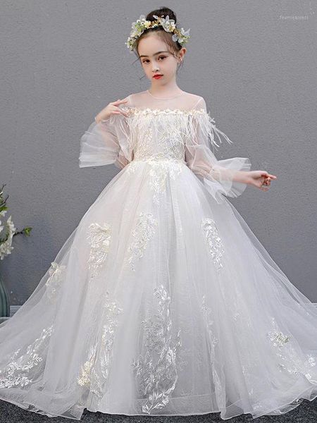 girl's dresses the style of long sleeve feather simple good-looking fashion hand-made flower puff dress host girls piano performan1, Red;yellow
girl's dresses the style of long sleeve feather simple good-looking fashion hand-made flower puff dress host girls piano performan1, Red;yellow