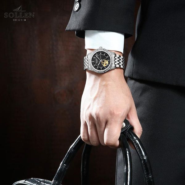 men watches diamond tourbillon dial men's automatic machinery watch sapphire mirror wristwatches, Slivery;brown
men watches diamond tourbillon dial men's automatic machinery watch sapphire mirror wristwatches, Slivery;brown