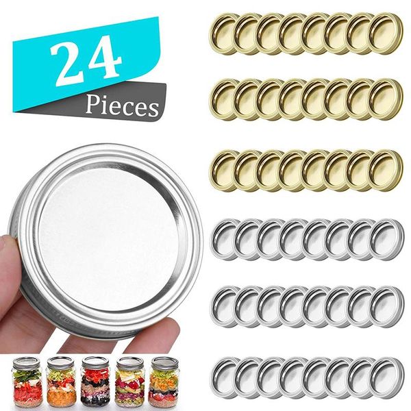 storage bottles & jars 24 set silver mason jar canning lids rust resistant replacement screw bands ring wide mouth can lid
storage bottles & jars 24 set silver mason jar canning lids rust resistant replacement screw bands ring wide mouth can lid