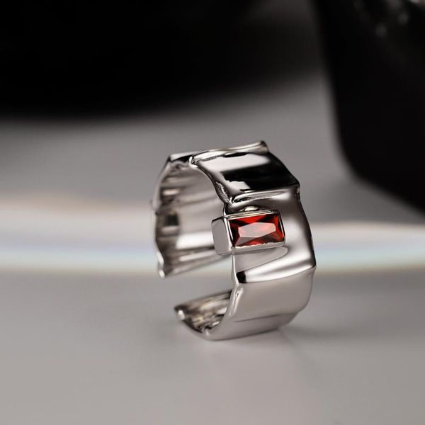 cluster rings mlkenly fashion 100% s925 sterling silver irregular finger women ring smooth geometric red zircon punk fine jewelry, Golden;silver
cluster rings mlkenly fashion 100% s925 sterling silver irregular finger women ring smooth geometric red zircon punk fine jewelry, Golden;silver