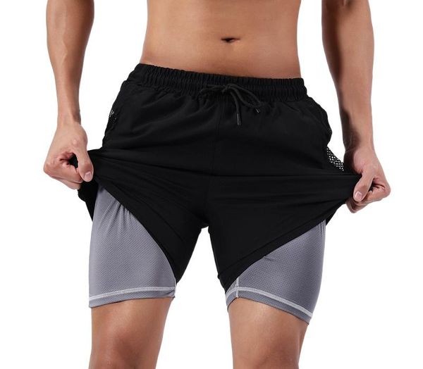 running shorts 2021 summer men 2 in 1 sports jogging fitness training quick dry mens gym sport short pants, Black;blue 
running shorts 2021 summer men 2 in 1 sports jogging fitness training quick dry mens gym sport short pants, Black;blue