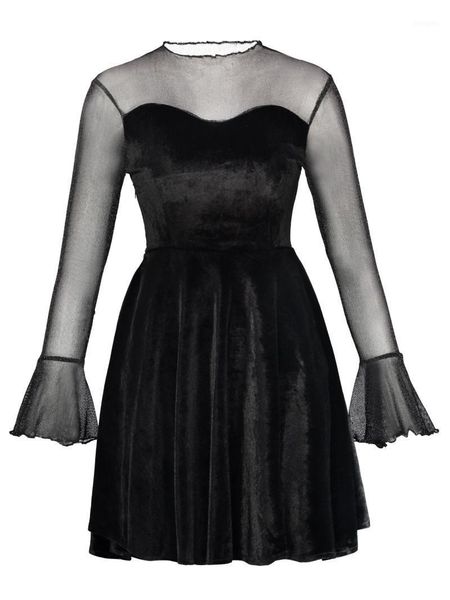 casual dresses rpsetic women dress black flare sleeve mesh see through women's a-line dark female 2021 gothic, Black;gray
casual dresses rpsetic women dress black flare sleeve mesh see through women's a-line dark female 2021 gothic, Black;gray