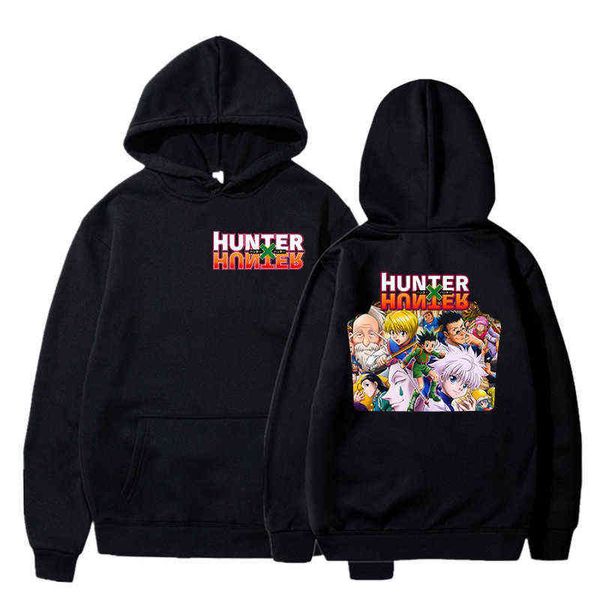 anime hunter x hunter harajuku pullovers casual men's winter fleece hooded sweatshirt long sleeves oversized print hoodie y1120, Black 
anime hunter x hunter harajuku pullovers casual men's winter fleece hooded sweatshirt long sleeves oversized print hoodie y1120, Black