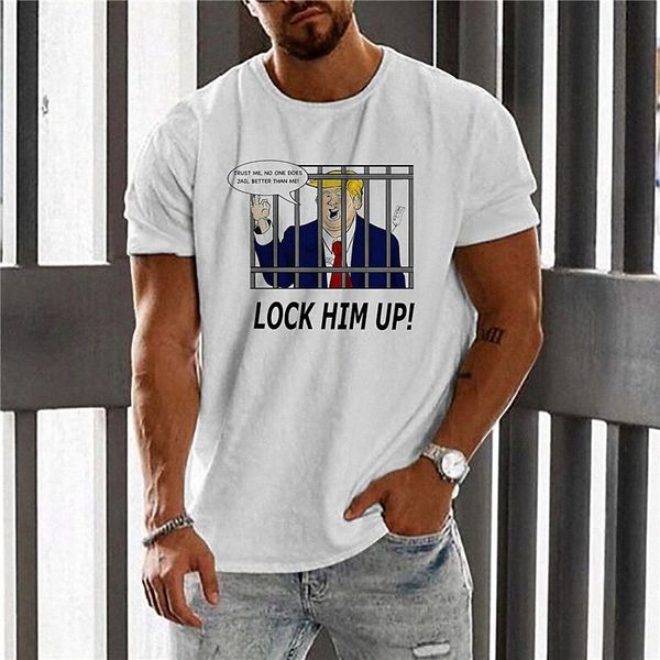 men's t shirt stamping cartoon graphic prints letter crew neck lock him up casual daily print short sleeve basic designer big and tall, White;black
men's t shirt stamping cartoon graphic prints letter crew neck lock him up casual daily print short sleeve basic designer big and tall, White;black