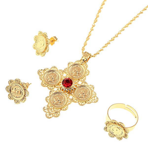 ethiopian red zirconia coin cross earrings rings necklace for women men africa coins eritrea habesha jewelry set, Black
ethiopian red zirconia coin cross earrings rings necklace for women men africa coins eritrea habesha jewelry set, Black