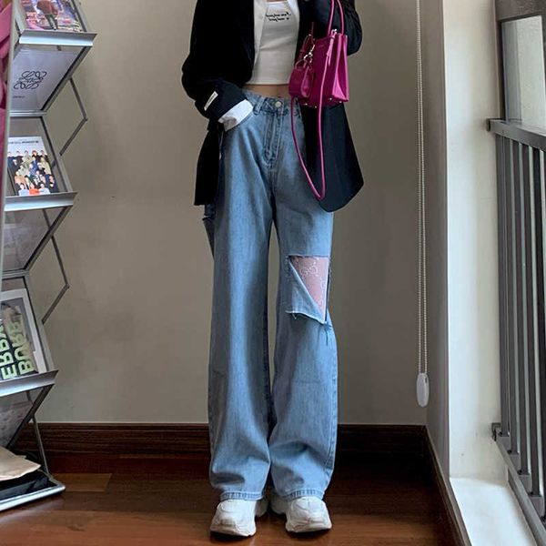 korean spring summer fashion high street casual jeans women hole high wasit loose straight female jeans soft ladies pants 210527, Blue
korean spring summer fashion high street casual jeans women hole high wasit loose straight female jeans soft ladies pants 210527, Blue