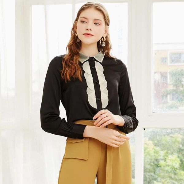 women's blouses & shirts 2021 long sleeve chiffon shirt fashion 3d embossed contrast small lapel manufacturer direct sales, White
women's blouses & shirts 2021 long sleeve chiffon shirt fashion 3d embossed contrast small lapel manufacturer direct sales, White
