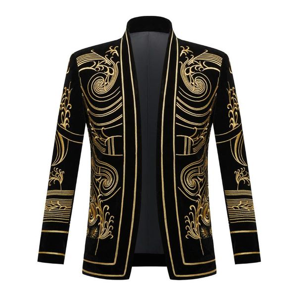 men's suits & blazers men party suit spring and autumn casual vintage embroidery jacket trendy singer costume fashion large size clothi, White;black
men's suits & blazers men party suit spring and autumn casual vintage embroidery jacket trendy singer costume fashion large size clothi, White;black