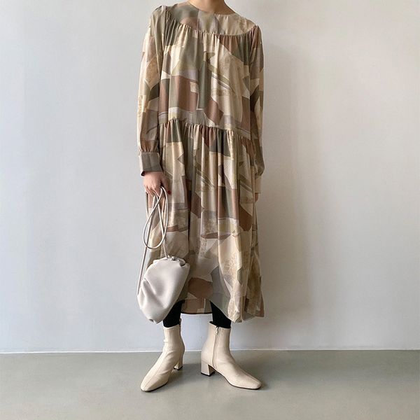 lazy style gentle ol women color-hit elegant a-line streetwear feminine loose sweet all match casual long dresses 210421, Black;gray
lazy style gentle ol women color-hit elegant a-line streetwear feminine loose sweet all match casual long dresses 210421, Black;gray