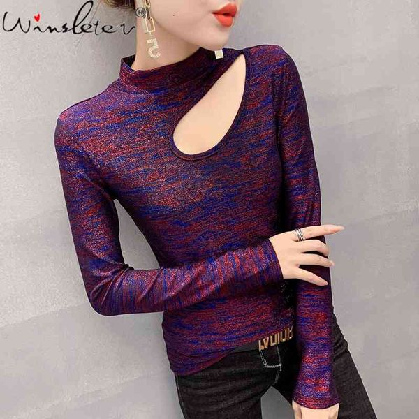 women's t-shirt spring fall korean style girls chic solid hollow out shiny women long sleeve all match cotton tees t1161, White
women's t-shirt spring fall korean style girls chic solid hollow out shiny women long sleeve all match cotton tees t1161, White