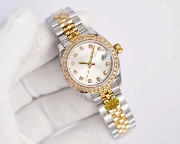 26mm fashion gold ladies dress watch diamond sapphire mechanical automatic women's watches stainless steel strap bracelet wrist, Slivery;brown
26mm fashion gold ladies dress watch diamond sapphire mechanical automatic women's watches stainless steel strap bracelet wrist, Slivery;brown