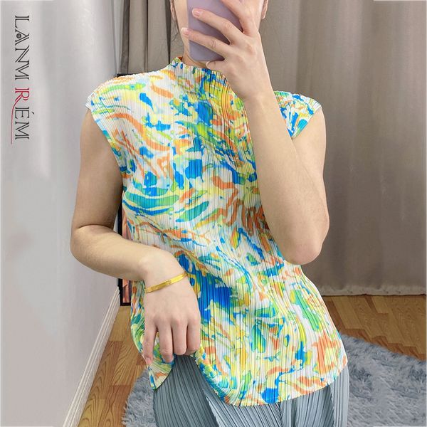 women blue printing pleated big size t-shirt stand neck short sleeve lady fashion tide summer arrivals 2e1776 210507, White
women blue printing pleated big size t-shirt stand neck short sleeve lady fashion tide summer arrivals 2e1776 210507, White
