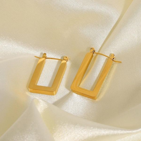hoop & huggie geometric square large earrings women gold plating lock degree stainless steel, Golden;silver
hoop & huggie geometric square large earrings women gold plating lock degree stainless steel, Golden;silver
