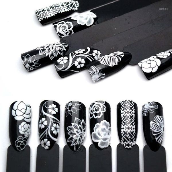 white flowers lace 3d nail art stickers decorations strips decals self adhesive diy slider design manicure1, Black
white flowers lace 3d nail art stickers decorations strips decals self adhesive diy slider design manicure1, Black