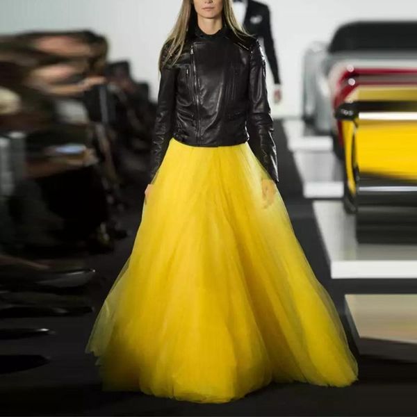 spring summer extra long mesh yellow skirt lady custom expansion saia bohemian beach travel high street elastic waistband skirts, Black
spring summer extra long mesh yellow skirt lady custom expansion saia bohemian beach travel high street elastic waistband skirts, Black