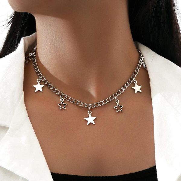 pendant necklaces fashion star tassel necklace for women simple clavicle chain party jewelry accessories, Silver
pendant necklaces fashion star tassel necklace for women simple clavicle chain party jewelry accessories, Silver