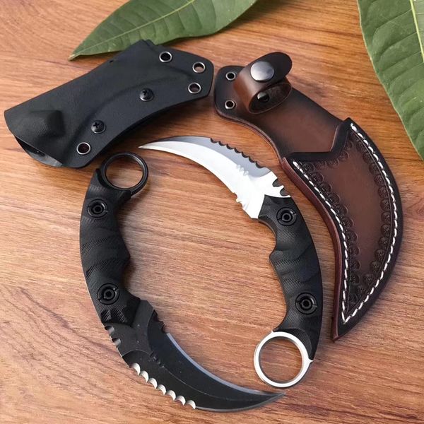 outdoor surviva caw tactica teeth knife sharp fixed bade knife with sheath karambit knife siver/back
outdoor surviva caw tactica teeth knife sharp fixed bade knife with sheath karambit knife siver/back