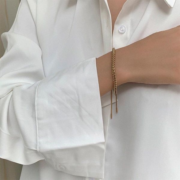link, chain meyrroyu stainless steel gold color vintage bracelets trendy minimalist for women 2021 festival gift fashion jewelry, Black
link, chain meyrroyu stainless steel gold color vintage bracelets trendy minimalist for women 2021 festival gift fashion jewelry, Black