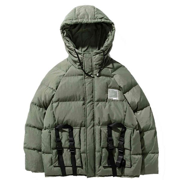 men's leather & faux winter jackets parka men hooded streetwear ribbon harajuku cargo thicken warm outwear coat mbrv, Black
men's leather & faux winter jackets parka men hooded streetwear ribbon harajuku cargo thicken warm outwear coat mbrv, Black