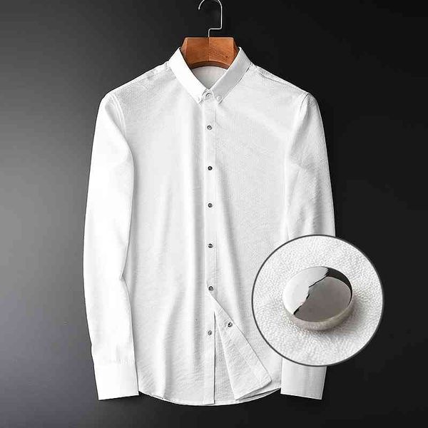 men's shirts spring men shirt luxury wrinkle fabric long sleeve mens dress plus size 4xl youth slim fit casual white man, White;black
men's shirts spring men shirt luxury wrinkle fabric long sleeve mens dress plus size 4xl youth slim fit casual white man, White;black