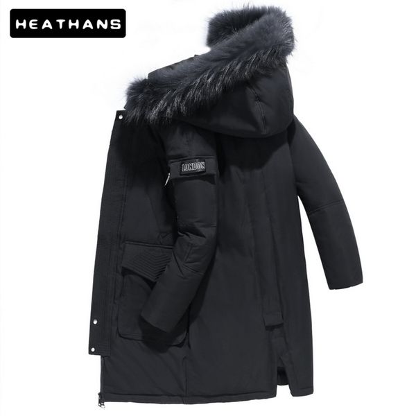 white duck feather men's thick coat, with leather collar and hoodie, fashionable, warm, winter - 30 degre, Black
white duck feather men's thick coat, with leather collar and hoodie, fashionable, warm, winter - 30 degre, Black