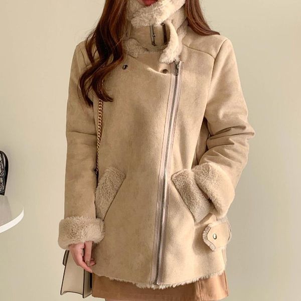 women's fur & faux chic women slim suede long coats 2021 autumn winter zipper thick warm coat female jackets parkas outerwear ff1, Black
women's fur & faux chic women slim suede long coats 2021 autumn winter zipper thick warm coat female jackets parkas outerwear ff1, Black