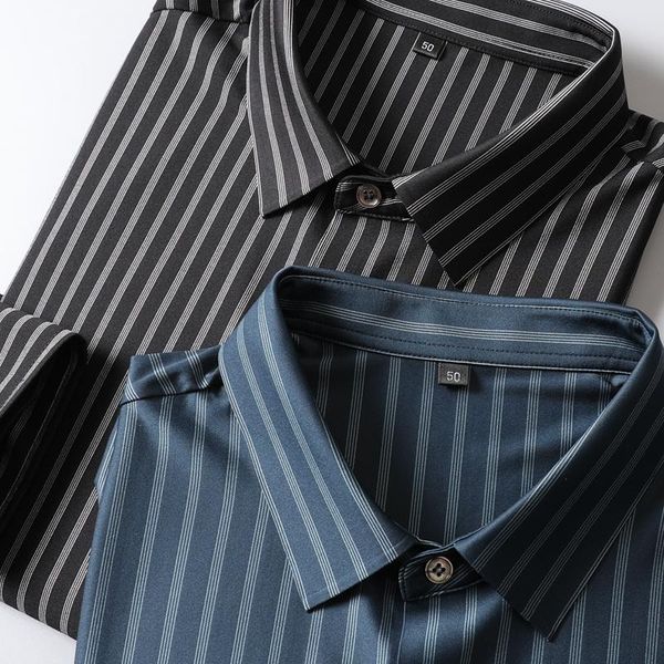 men's casual shirts contrast-color stripe seamless rubber pressed shirt comfortable wrinkle iron four side stretch business long s, White;black
men's casual shirts contrast-color stripe seamless rubber pressed shirt comfortable wrinkle iron four side stretch business long s, White;black