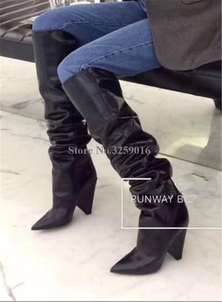 boots pointed toe black brown leather over knee spike heel selling women fashion long dress
boots pointed toe black brown leather over knee spike heel selling women fashion long dress