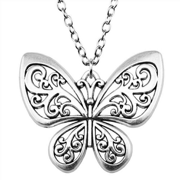 pendant necklaces 1 piece 50x57mm butterfly charms necklace for women drop supplier pendants female gift, Silver
pendant necklaces 1 piece 50x57mm butterfly charms necklace for women drop supplier pendants female gift, Silver