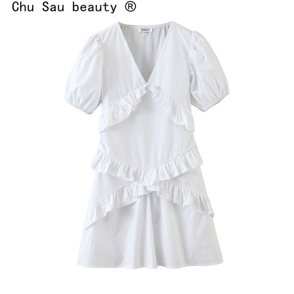 casual chic white deep v-neck summer women mini dress holiday style fashion ruffles short sleeve female vestidos 210514, Black;gray
casual chic white deep v-neck summer women mini dress holiday style fashion ruffles short sleeve female vestidos 210514, Black;gray