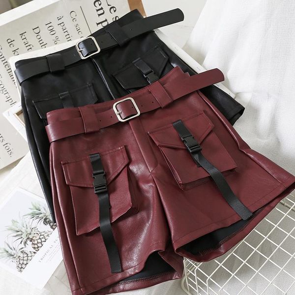 women's shorts casual women a-line short pants leather autumn winter high waistband green stylish ladies loose beach, White;black
women's shorts casual women a-line short pants leather autumn winter high waistband green stylish ladies loose beach, White;black
