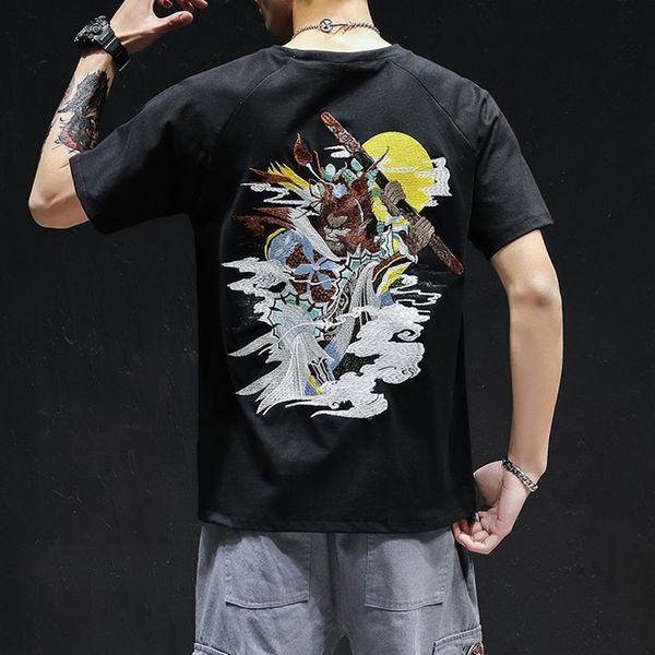 summer t shirt men chinese style tshirt short sleeve casual hiphop streetwear anime embroidery tshirt chinese men 10946, Red
summer t shirt men chinese style tshirt short sleeve casual hiphop streetwear anime embroidery tshirt chinese men 10946, Red