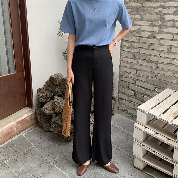 vintage black retro all match fashion plus summer high waist loose thin straight fresh casual women flare trouser 210421, Black;white
vintage black retro all match fashion plus summer high waist loose thin straight fresh casual women flare trouser 210421, Black;white